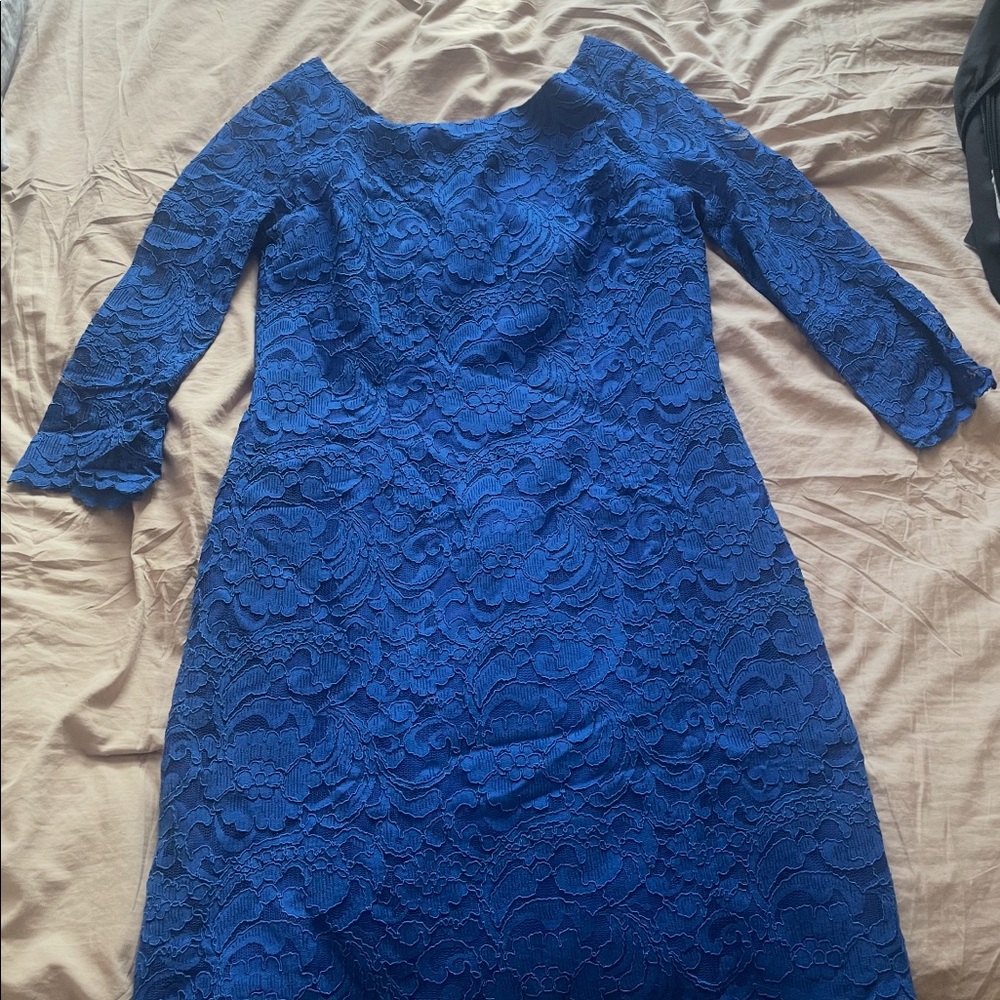 Blue lace dress